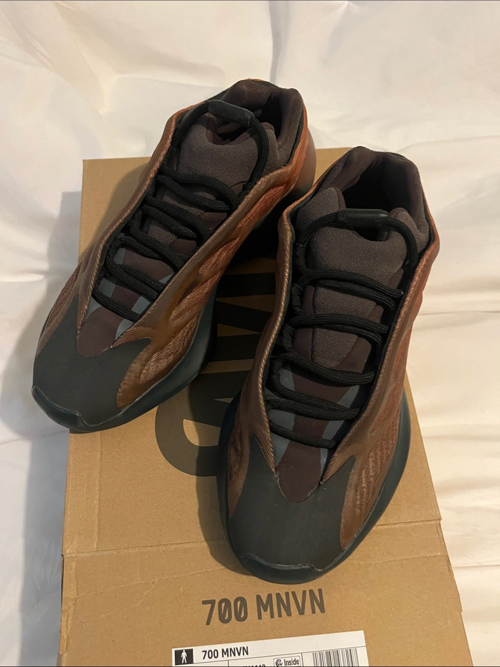 yeezys Low-Top Athletic Sneakers in Brown and Black